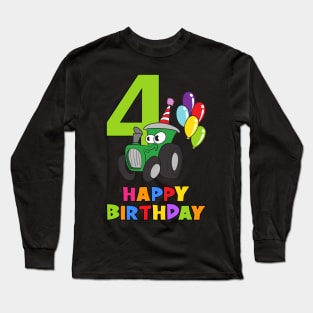 4th Birthday Party 4 Year Old Four Years Long Sleeve T-Shirt